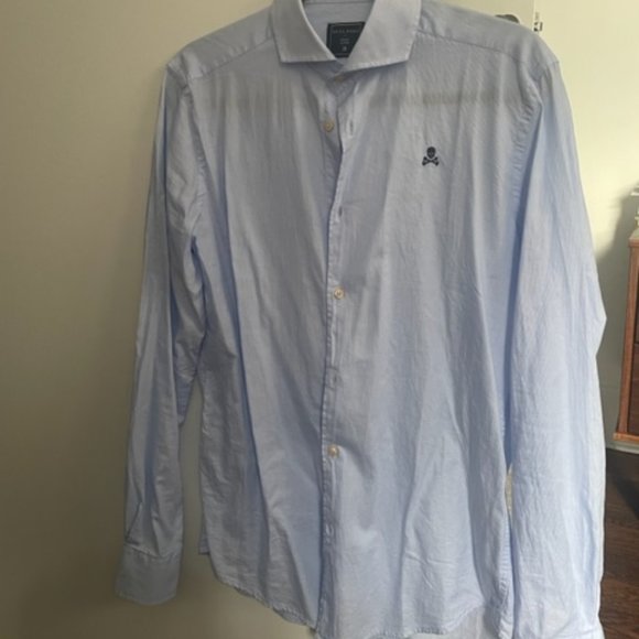 Scalpers Button Down Shirt with Scull - Picture 1 of 3